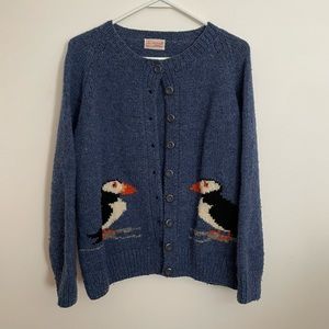 Wool Puffin Cardigan